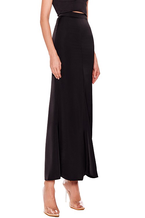 Юбка из сатина с фестонами