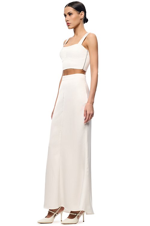 Топ из сатина c фестонами