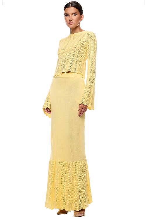 Юбка макси ажурная