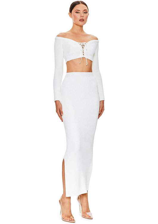 Юбка-миди трикотажная