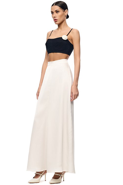 Юбка макси из сатина