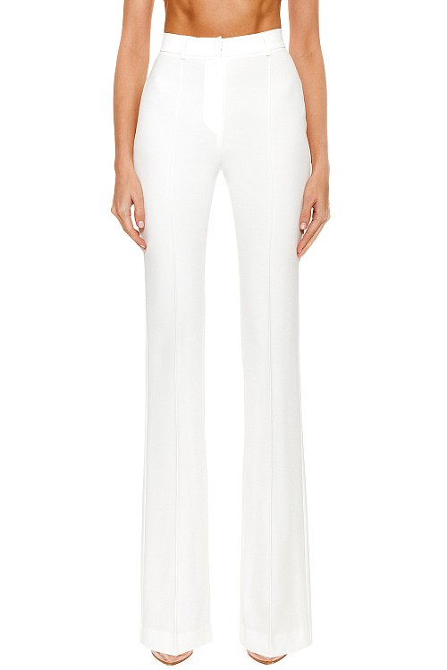 Pleated trousers, White (warm)