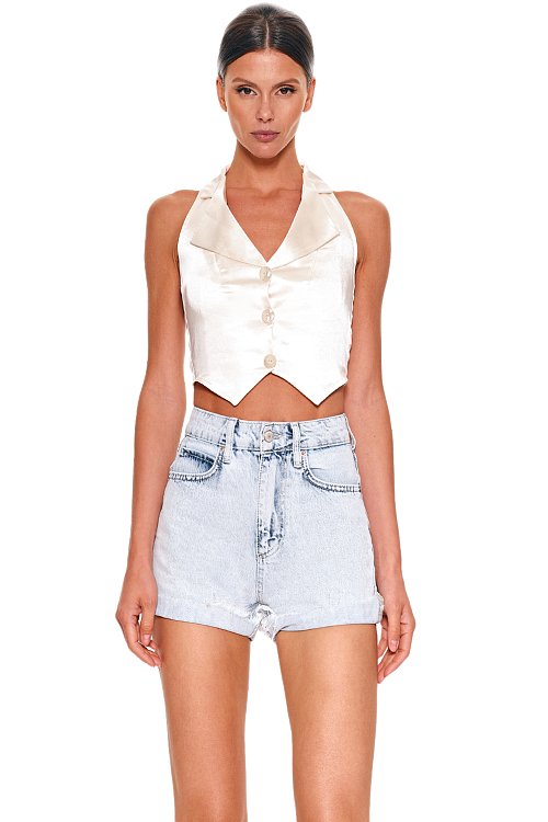 Шорты с необработанным низом