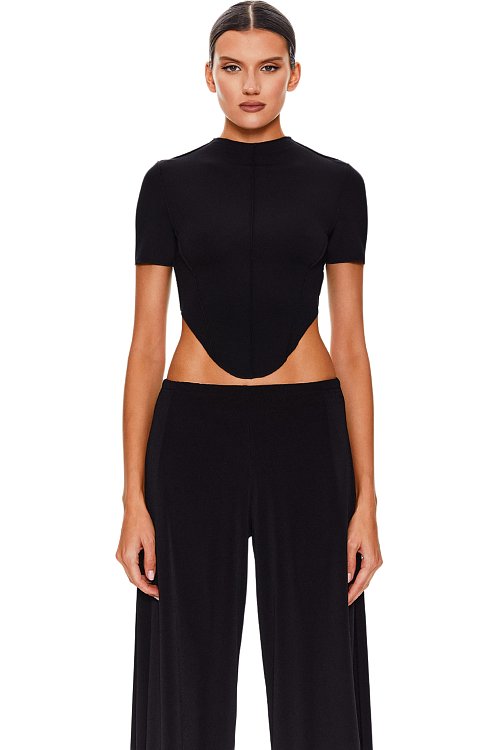 Брюки со складками по боковым срезам