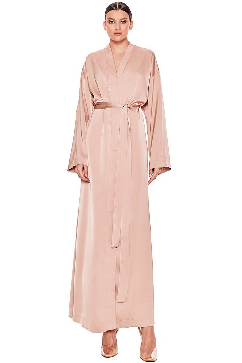 Organza robe with slits