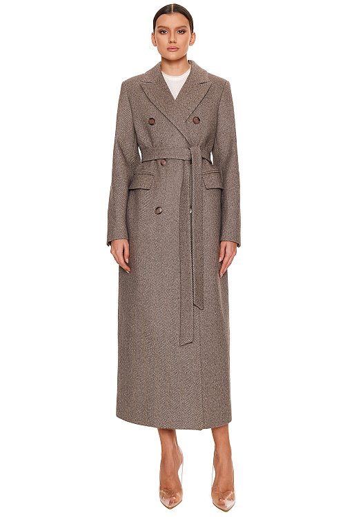 Maxi coat with belt