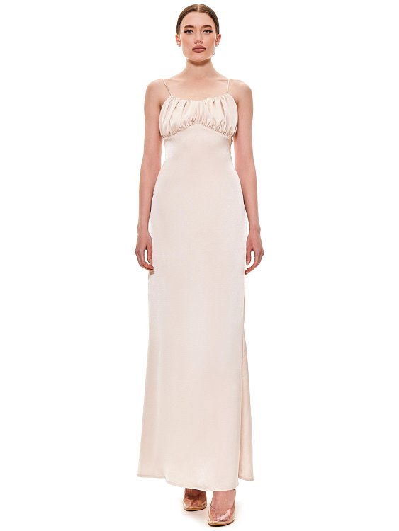 Satin slip on dress