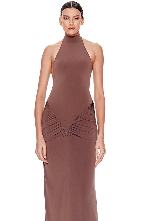 Платье с центральной драпировкой