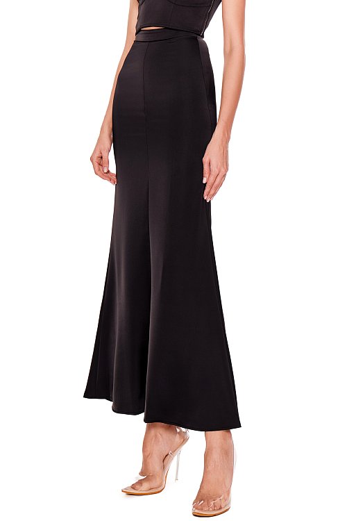 Юбка из сатина с фестонами