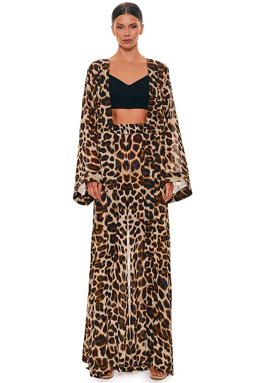 chiffon leo suit, Leopard