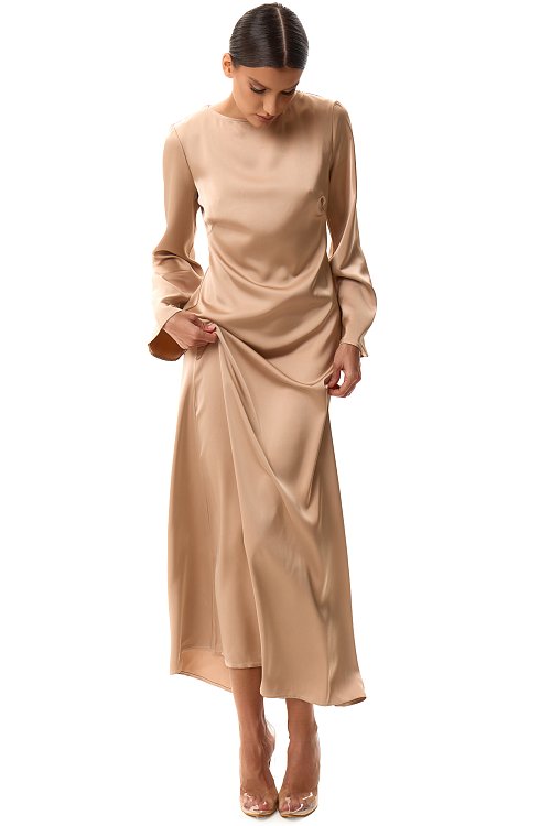 Платье приталенное макси