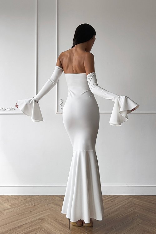 Платье со съемными рукавами