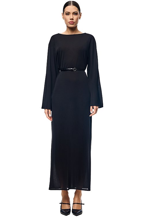 Straight silhouette maxi dress